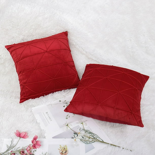 Details about / 2Pcs Soft Velvet Cushion Covers Geometric Pattern Decorative Pillowcase For Sofa